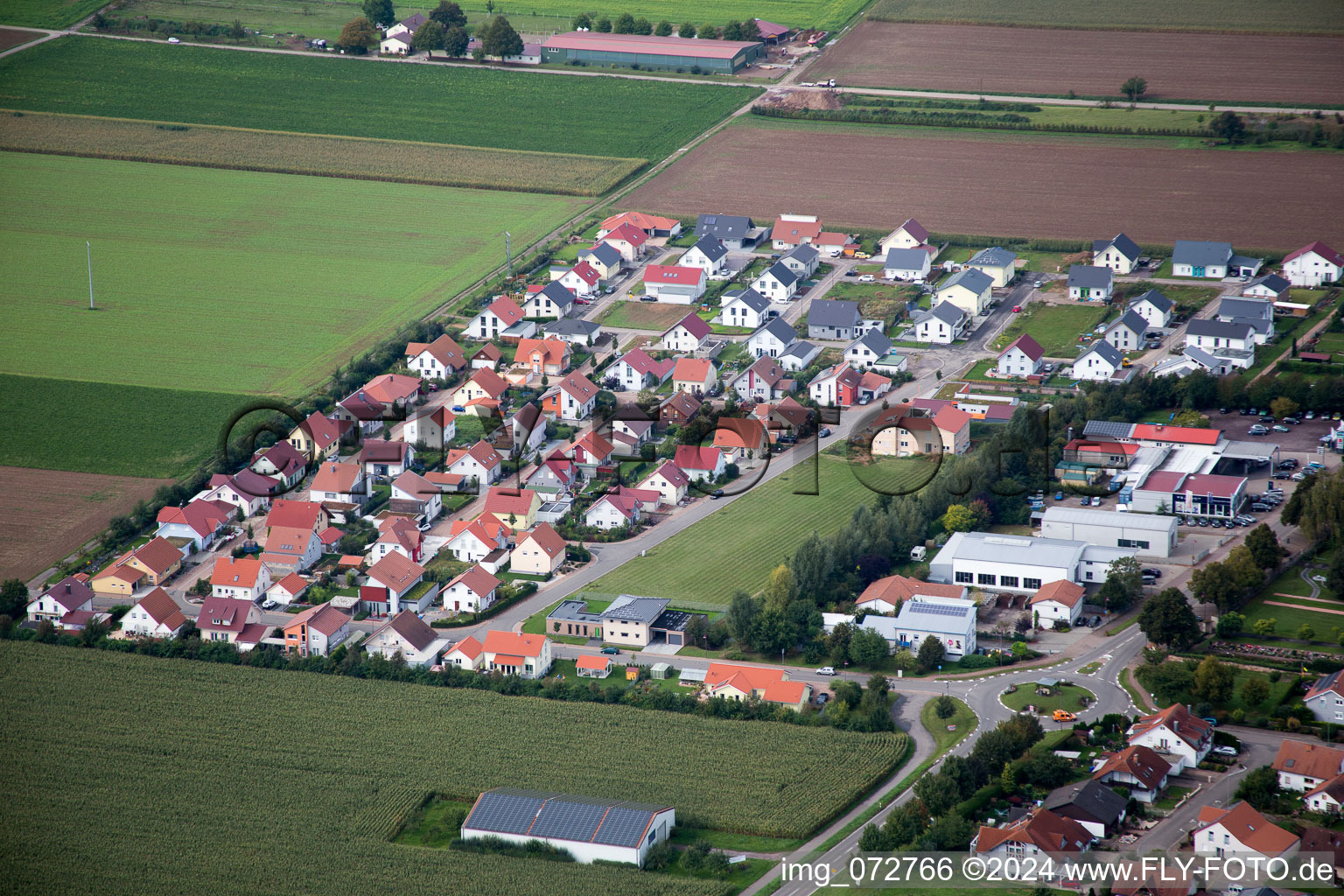 Steinweiler in the state Rhineland-Palatinate, Germany out of the air