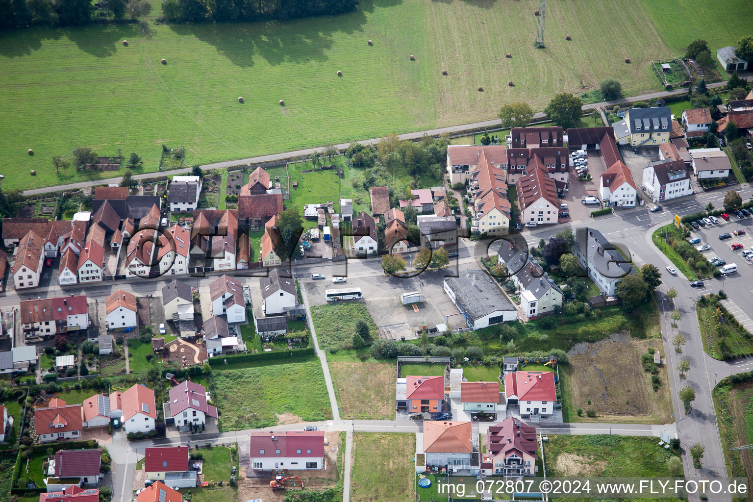 Saarstr in Kandel in the state Rhineland-Palatinate, Germany out of the air