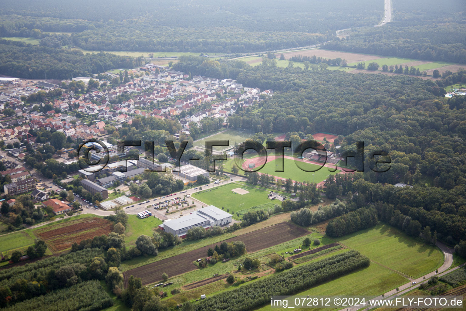 Aerial photograpy of Kandel in the state Rhineland-Palatinate, Germany