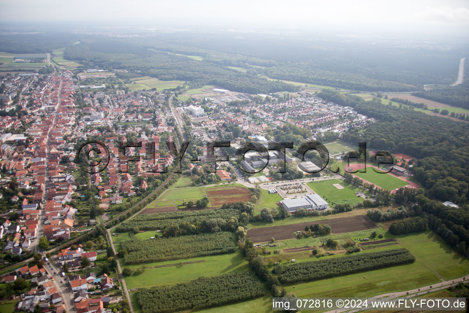 Oblique view of Kandel in the state Rhineland-Palatinate, Germany