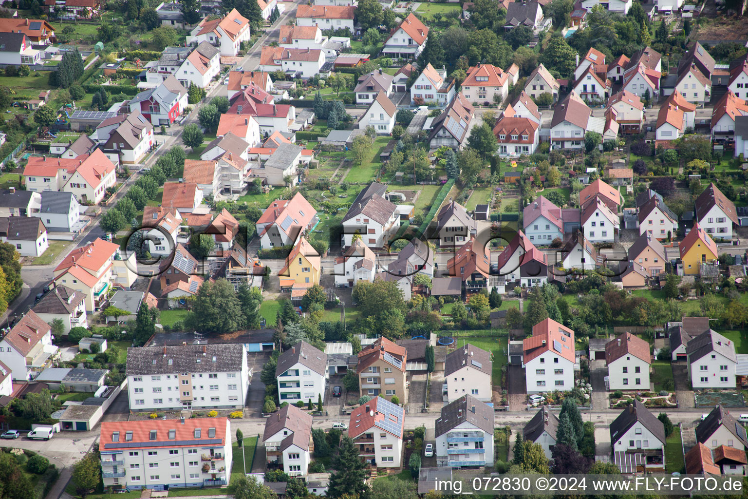 Aerial photograpy of Settlement in Kandel in the state Rhineland-Palatinate, Germany