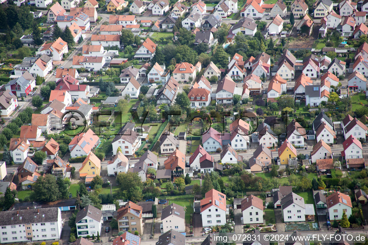 Oblique view of Settlement in Kandel in the state Rhineland-Palatinate, Germany