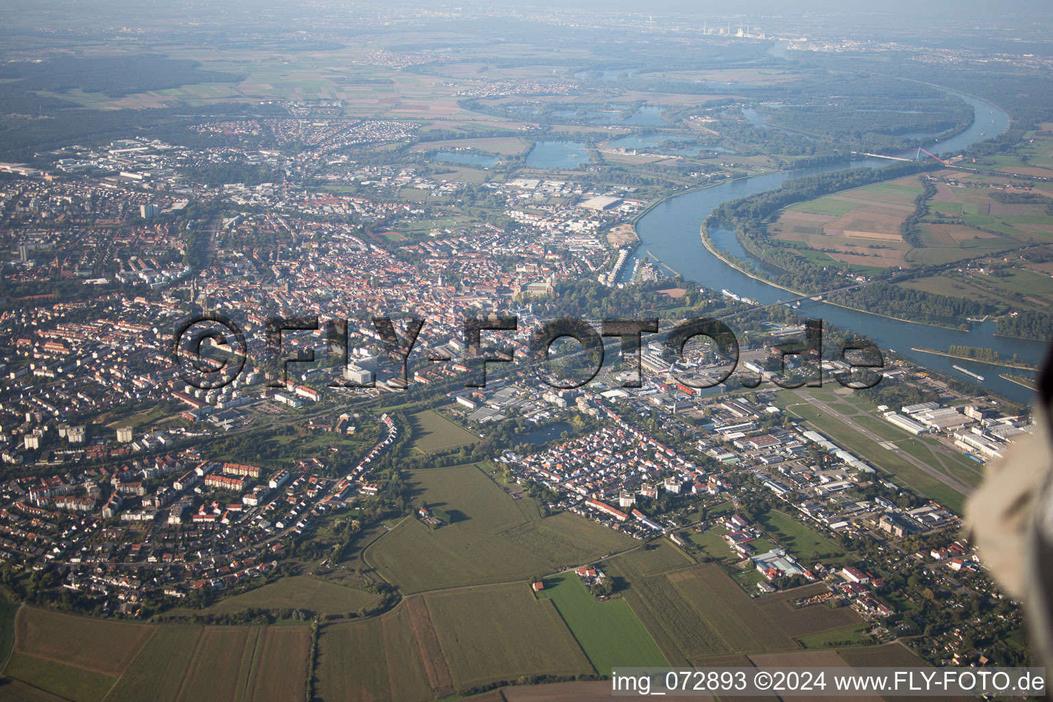 Aerial photograpy of Speyer in the state Rhineland-Palatinate, Germany