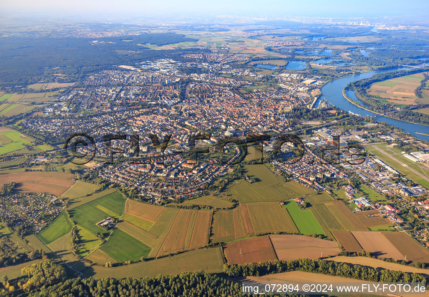 Oblique view of Speyer in the state Rhineland-Palatinate, Germany