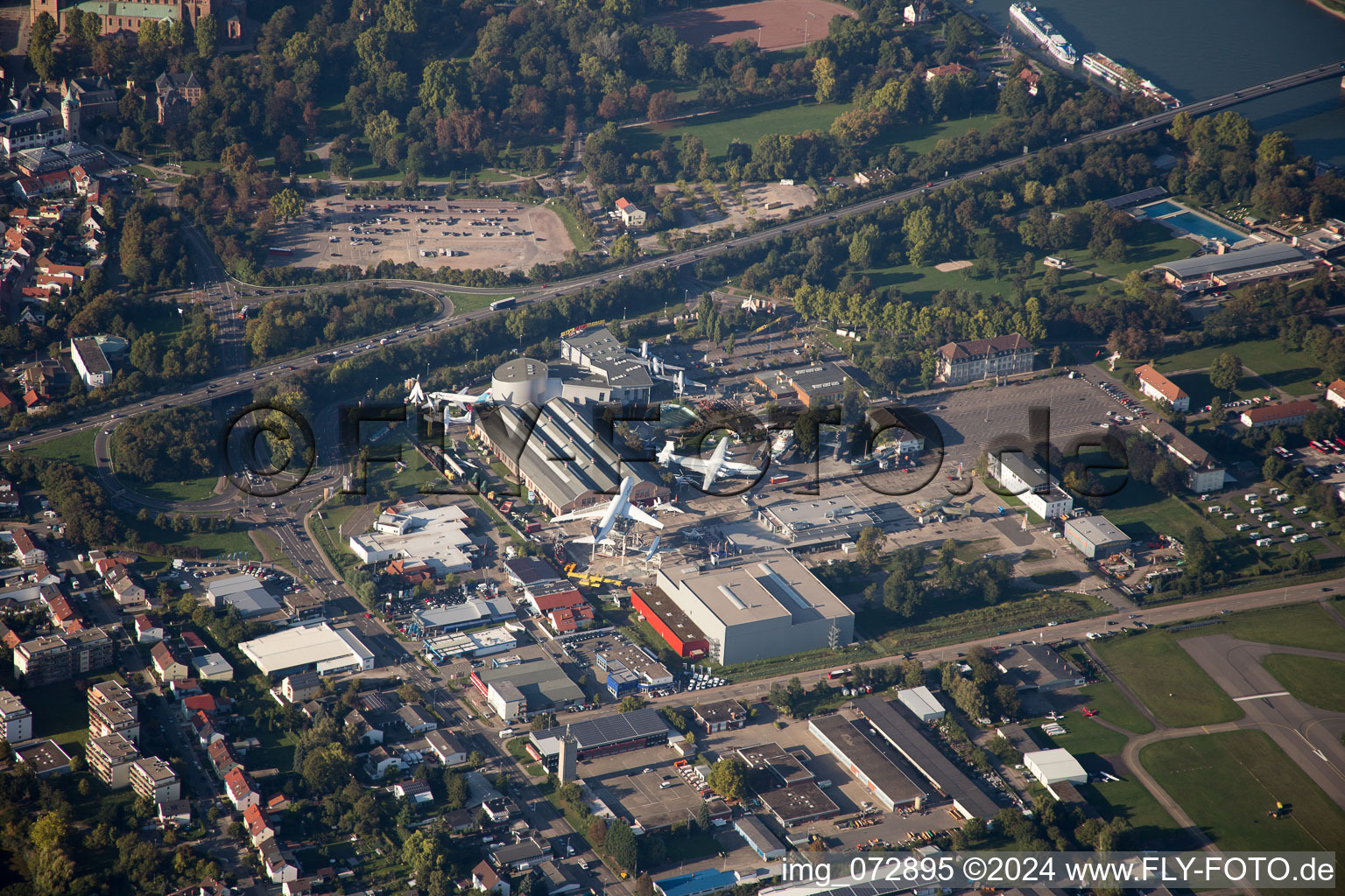 Speyer in the state Rhineland-Palatinate, Germany from above