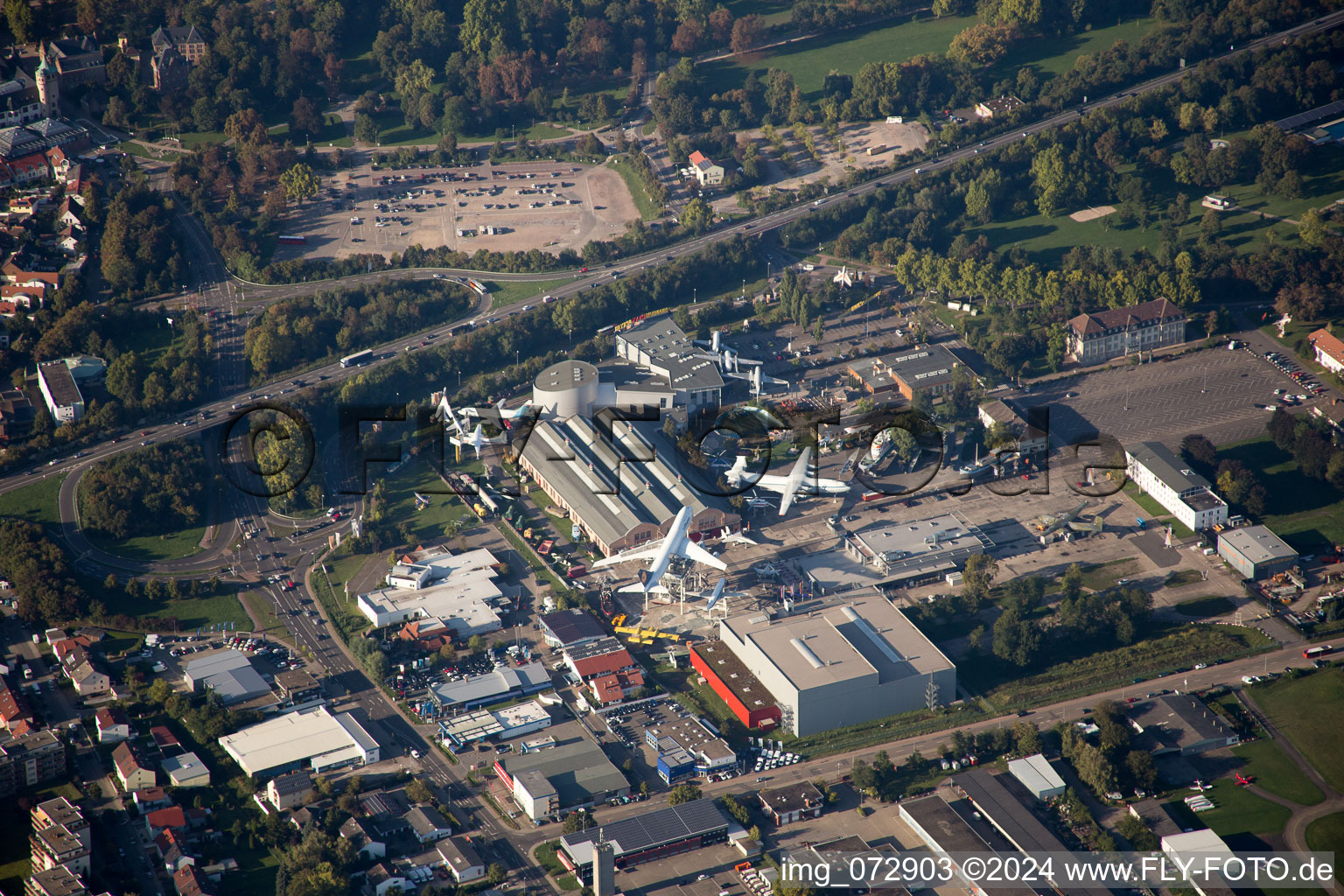 Speyer in the state Rhineland-Palatinate, Germany seen from above