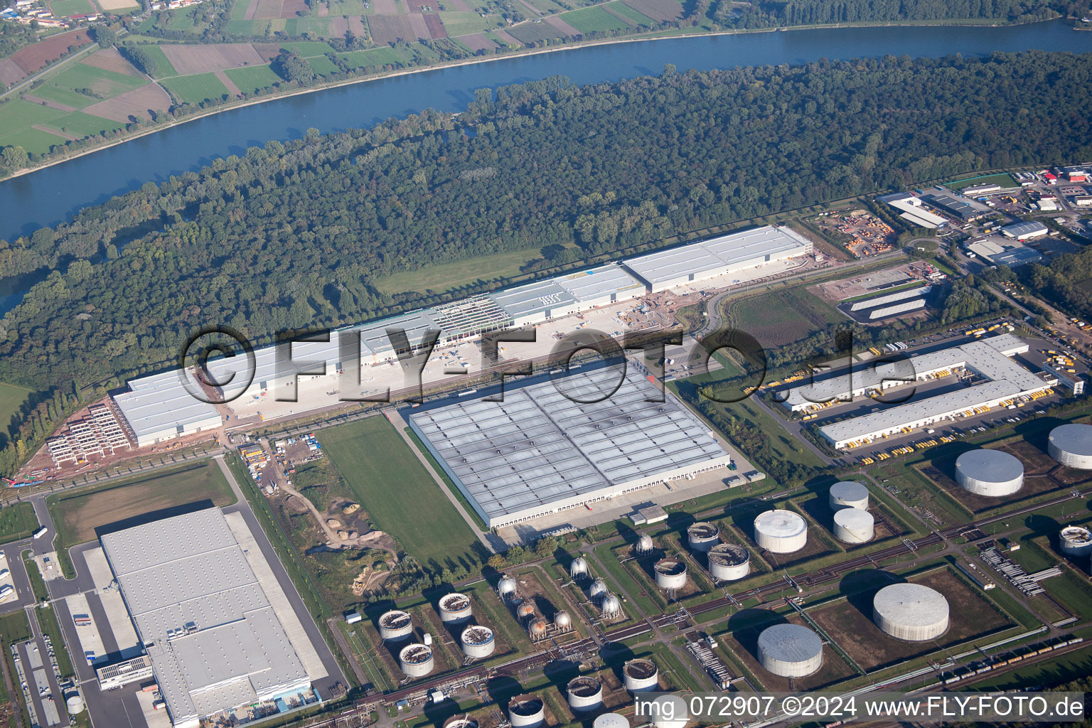 Bird's eye view of Speyer in the state Rhineland-Palatinate, Germany