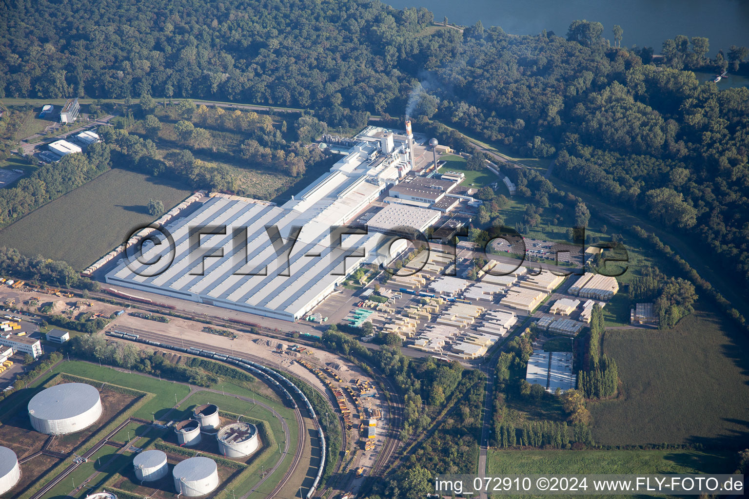 Drone recording of Speyer in the state Rhineland-Palatinate, Germany