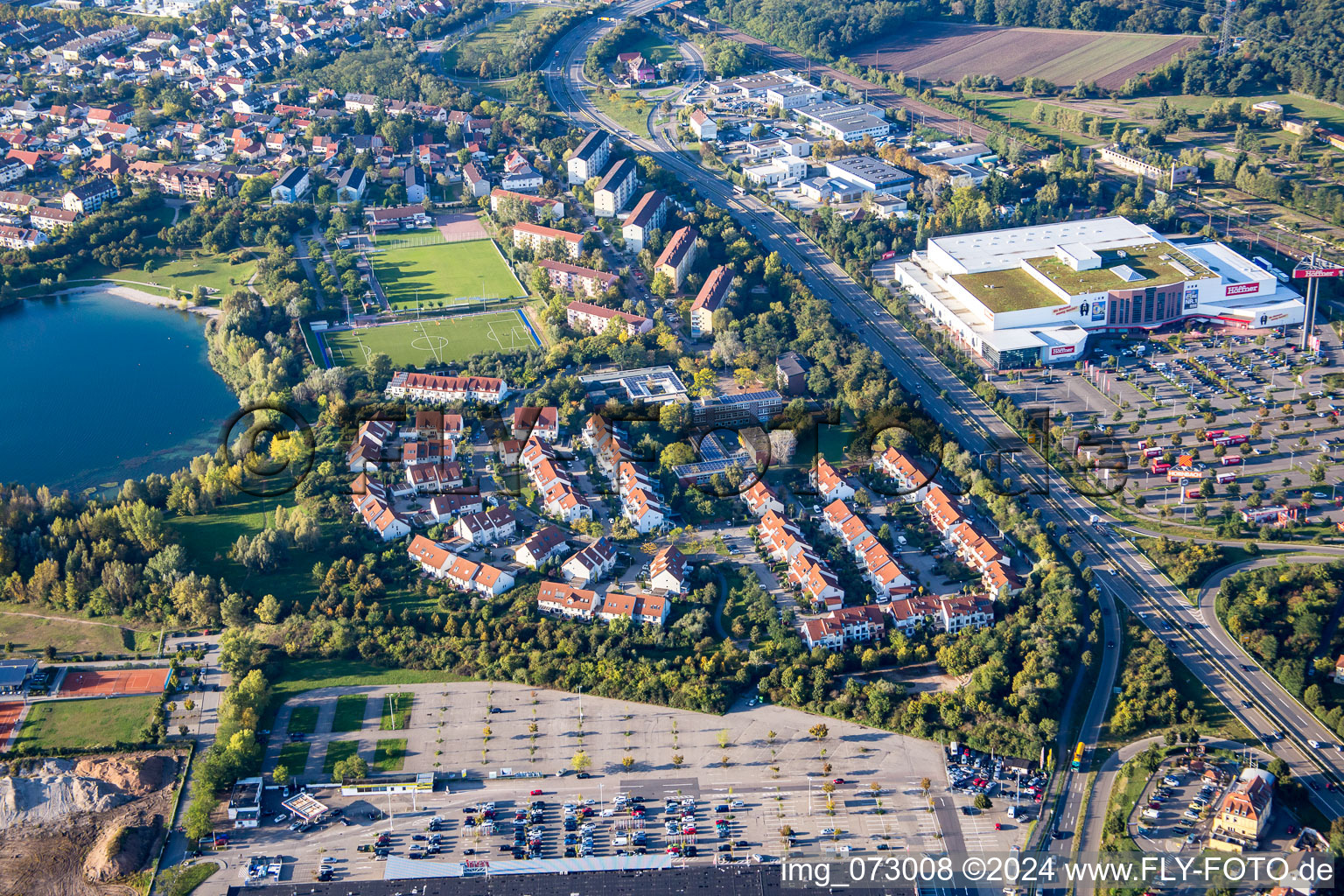 Wilhelm-Peters-Strasse in the district Rheinau in Mannheim in the state Baden-Wuerttemberg, Germany