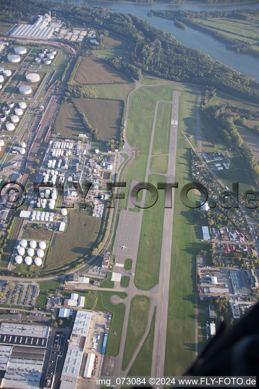 Airport in Speyer in the state Rhineland-Palatinate, Germany