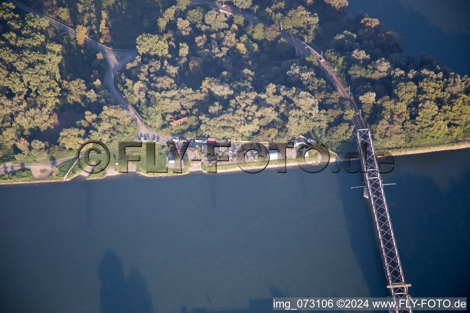 Germersheim in the state Rhineland-Palatinate, Germany from above