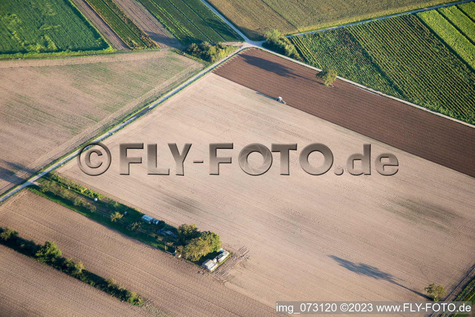 Aerial view of Hördt in the state Rhineland-Palatinate, Germany