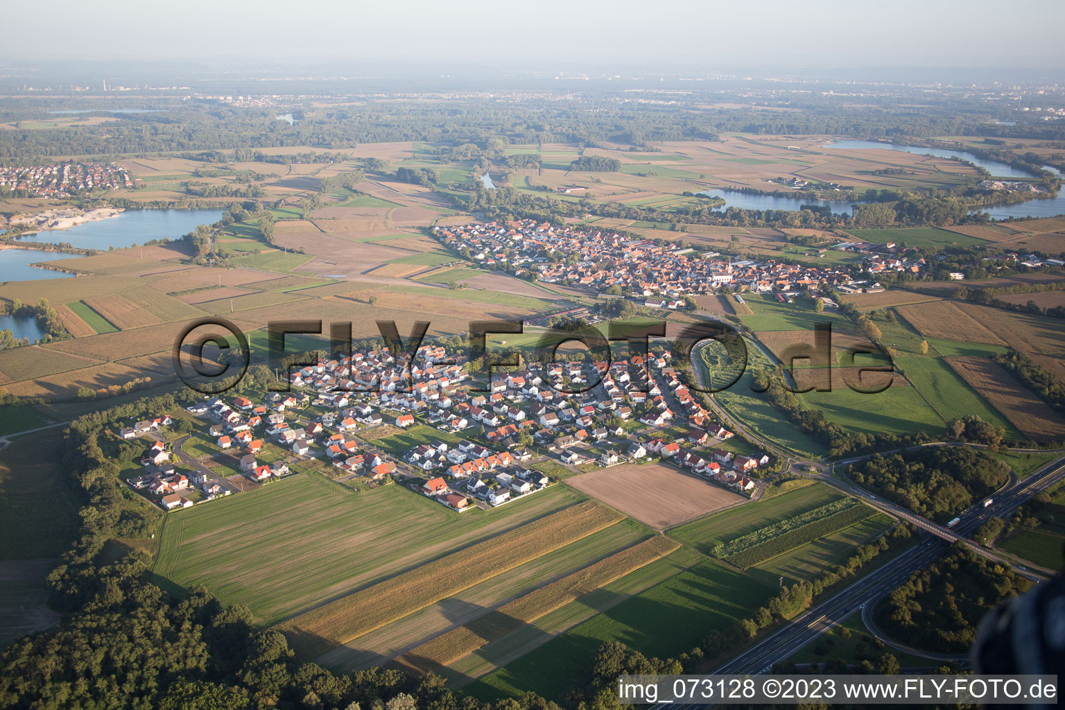Aerial photograpy of Hardtwald in the state Rhineland-Palatinate, Germany