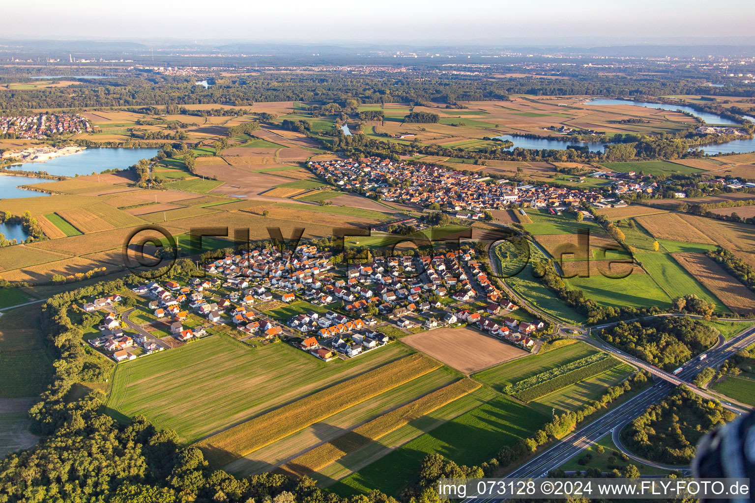 Aerial photograpy of Hardtwald in the state Rhineland-Palatinate, Germany