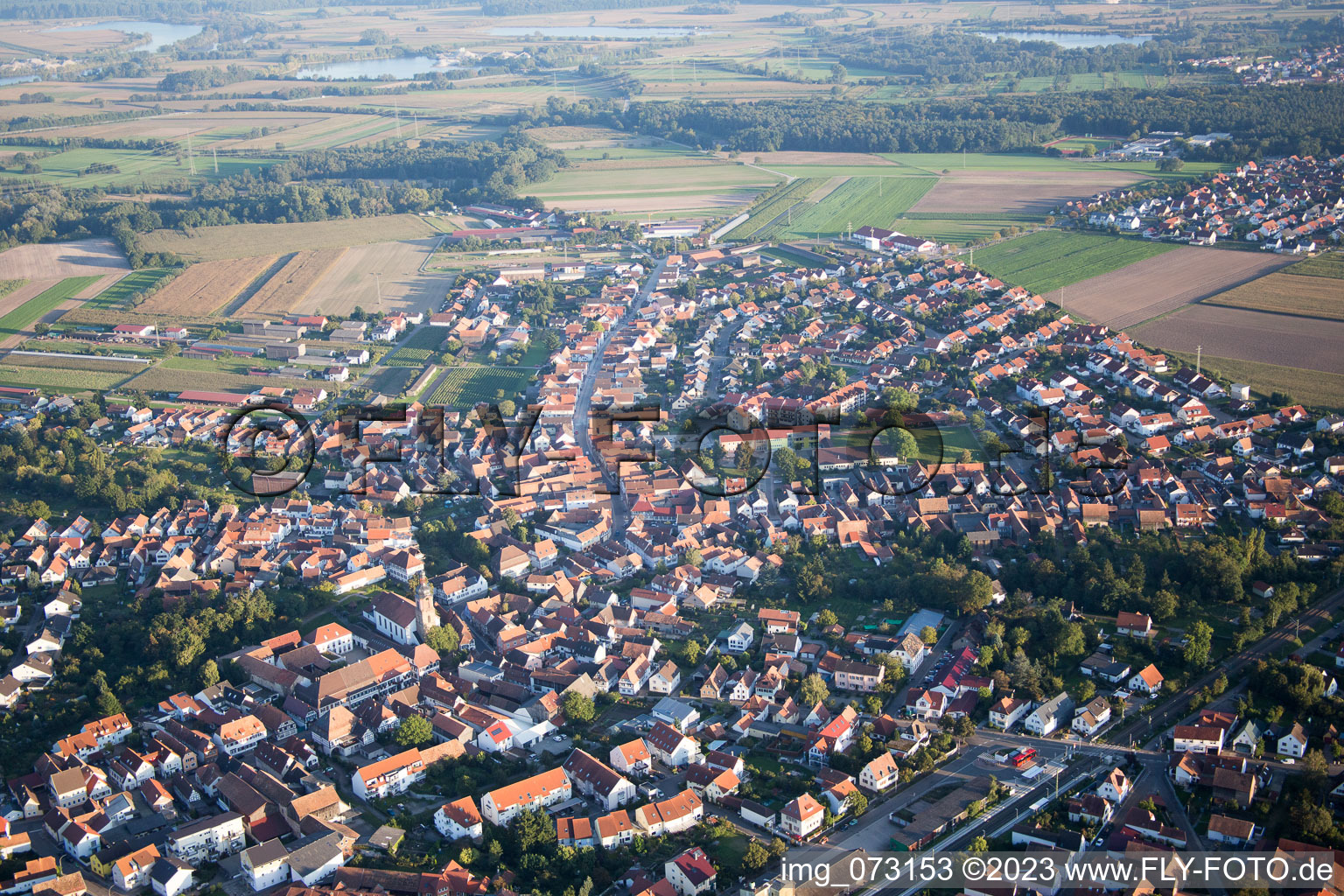 Rheinzabern in the state Rhineland-Palatinate, Germany out of the air