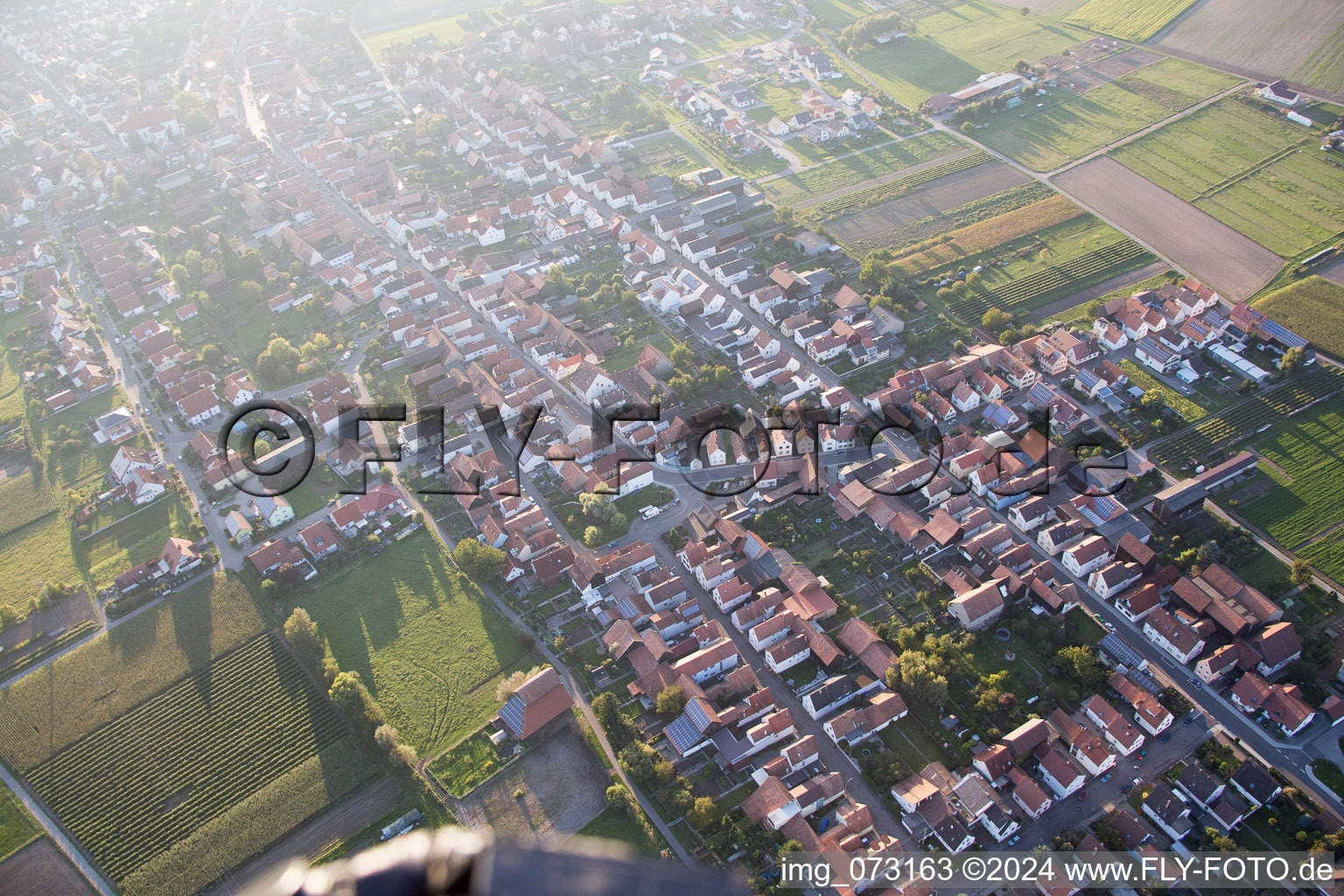 Bird's eye view of Hatzenbühl in the state Rhineland-Palatinate, Germany