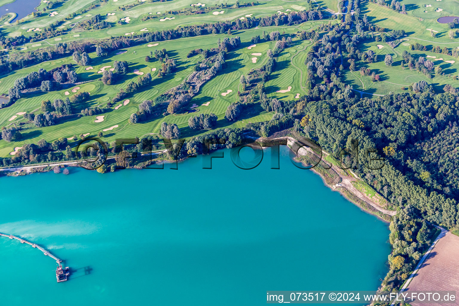 Grounds of the Golf course at of Golf Club St. Leon-Rot in Sankt Leon-Rot in the state Baden-Wurttemberg, Germany out of the air