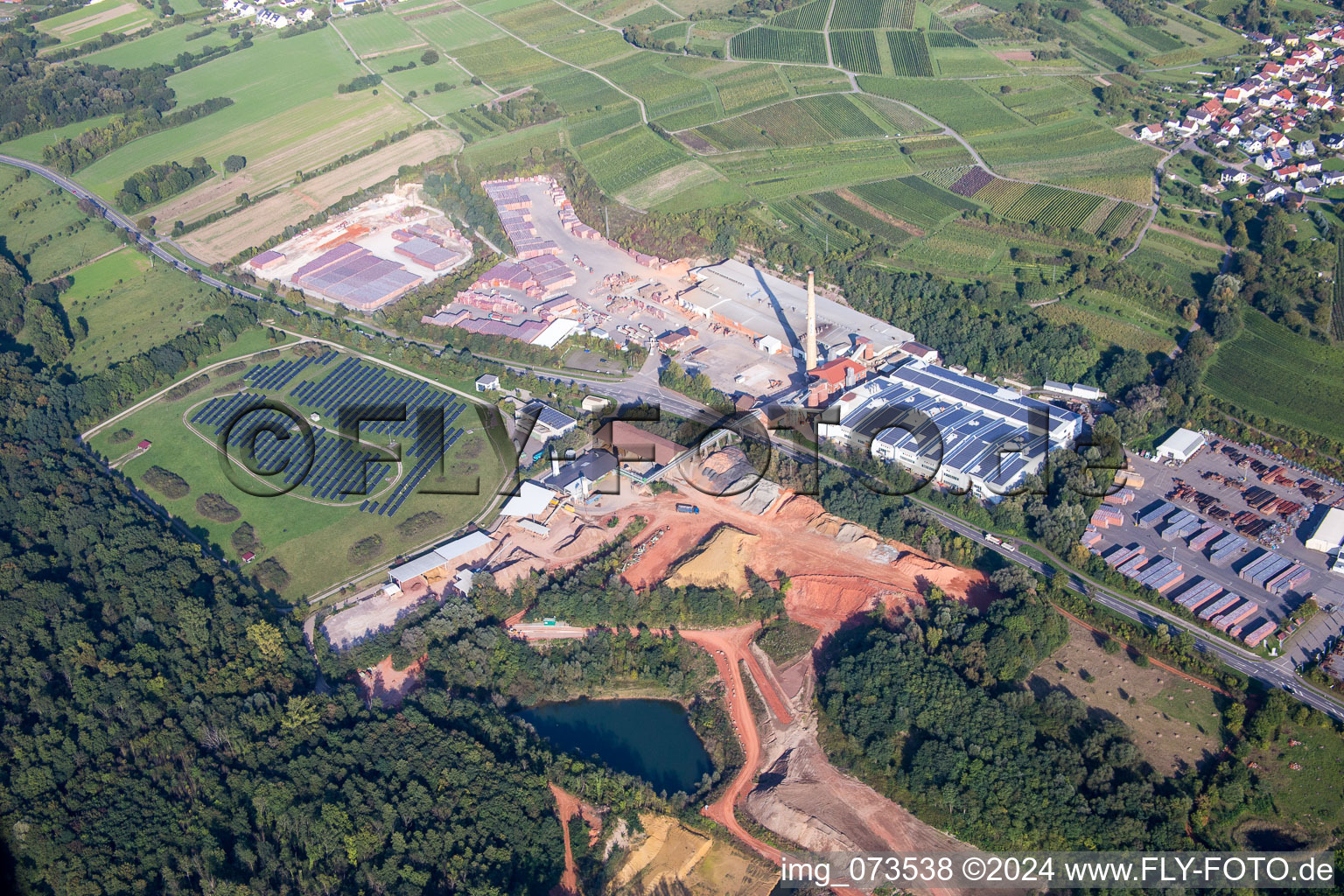 Building Materials and logistics center Wienerberger GmbH, factory Malsch and Creaton Aktiengesellschaft in Malsch in the state Baden-Wurttemberg, Germany