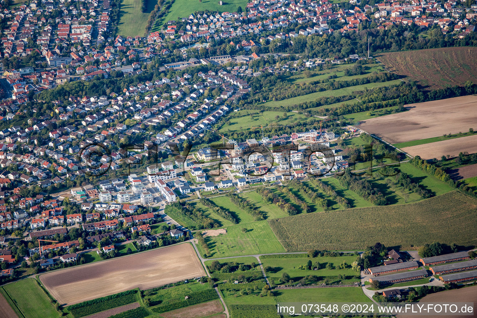 New development Apfelweg in Wiesloch in the state Baden-Wuerttemberg, Germany