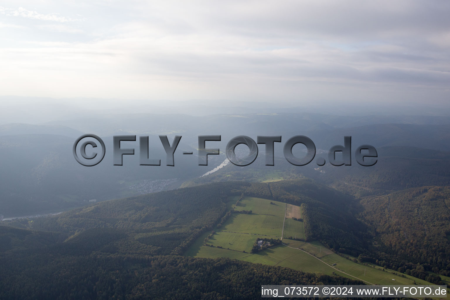 Aerial view of Zwingenberg in the state Baden-Wuerttemberg, Germany