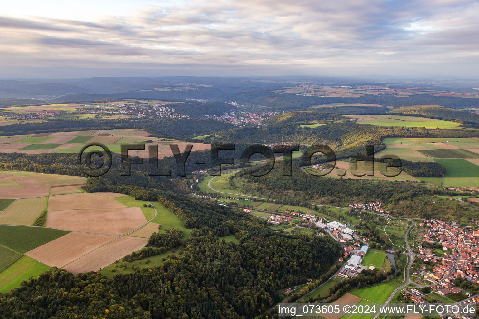 Tauber estuary S of Wertheim in Reicholzheim in the state Baden-Wuerttemberg, Germany