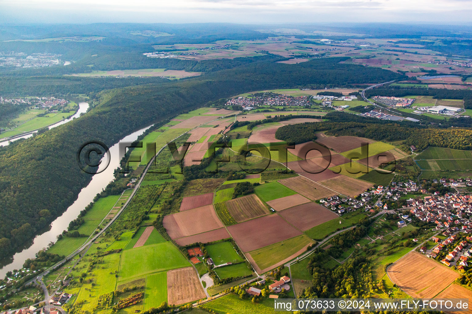 Main loop near Lindelbach in the district Bettingen in Wertheim in the state Baden-Wuerttemberg, Germany