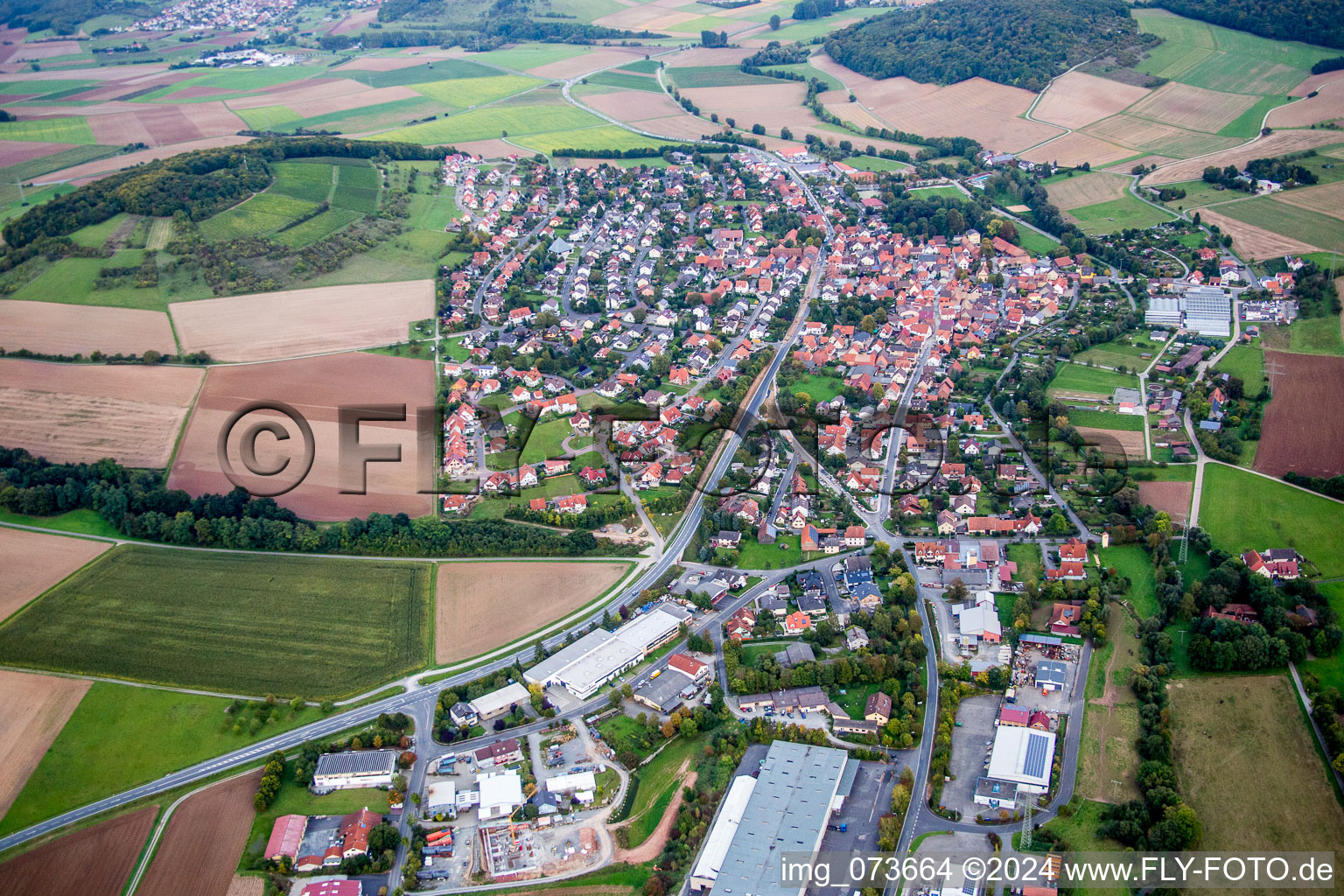 Village view in Uettingen in the state Bavaria, Germany