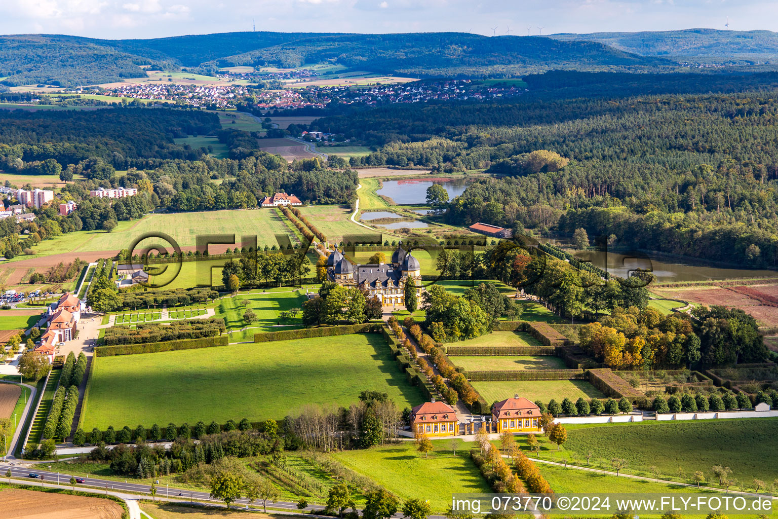 Park and Palace Seehof in Memmelsdorf in the state Bavaria, Germany