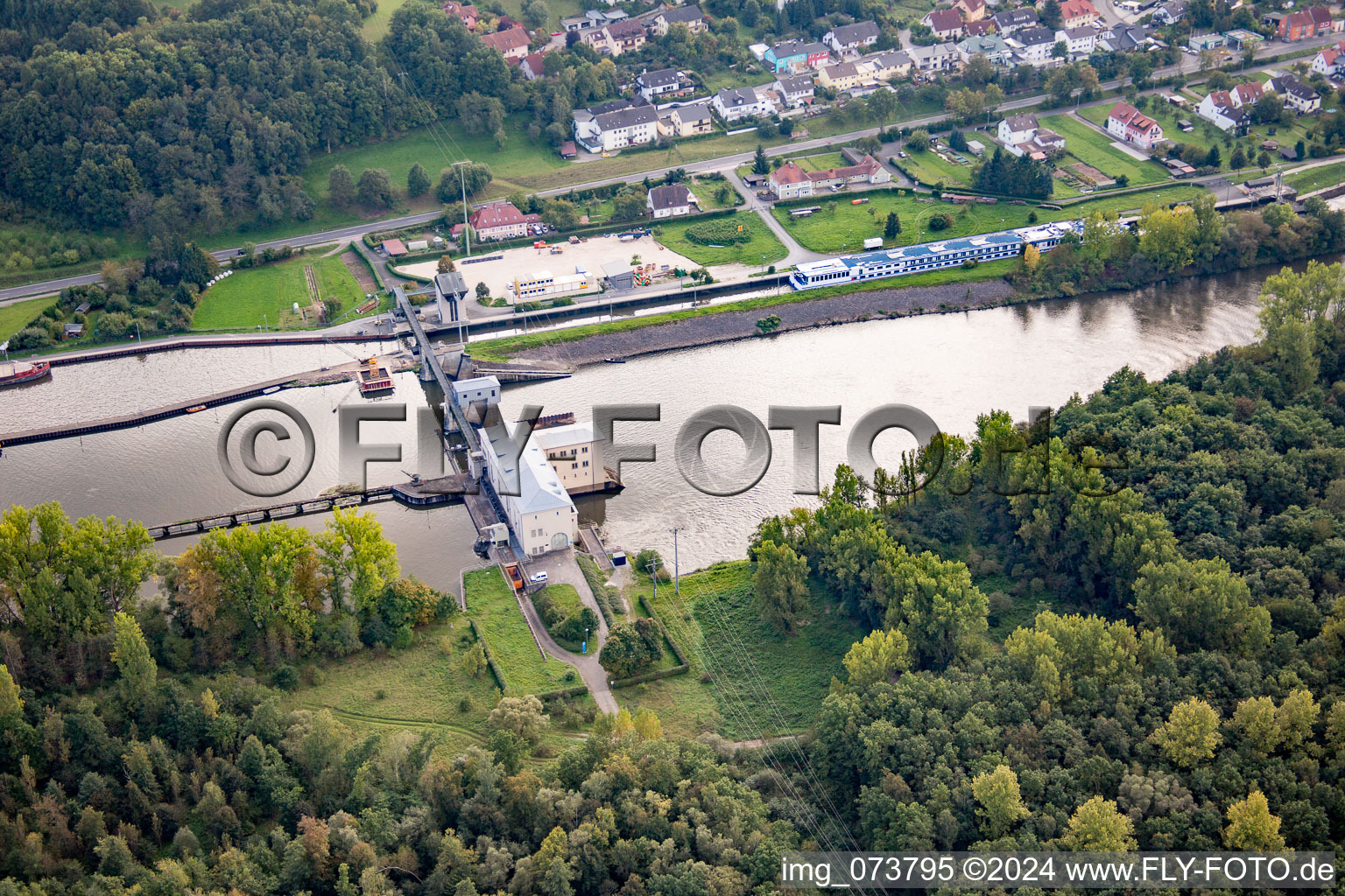 Aerial photograpy of District Viereth in Viereth-Trunstadt in the state Bavaria, Germany