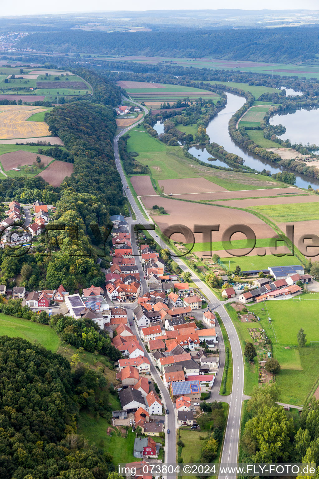 Village view in the district Roßstadt in Eltmann in the state Bavaria, Germany