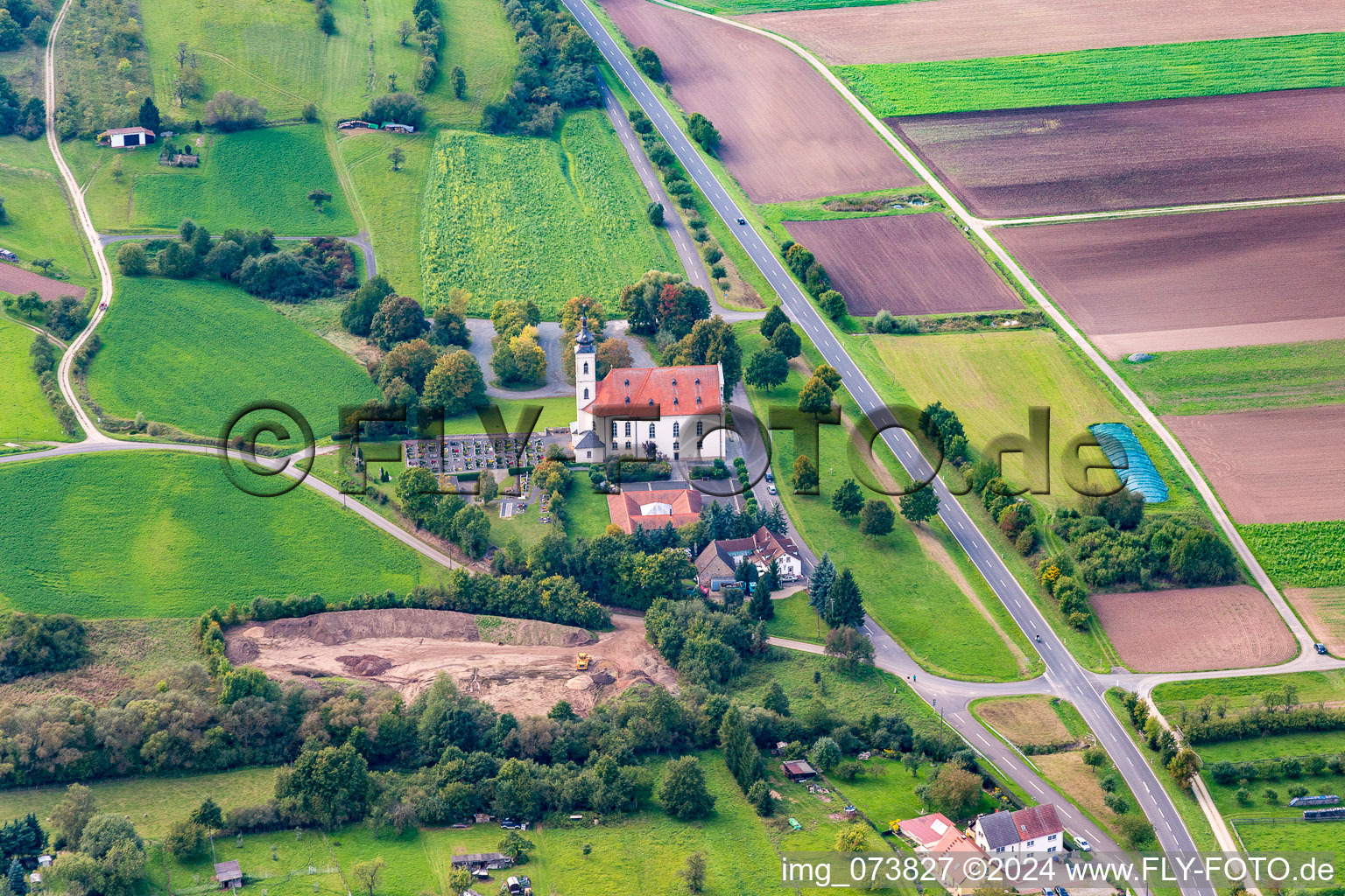 Churches building of Sanctuary Maria Limbach in the district Limbach in Eltmann in the state Bavaria, Germany