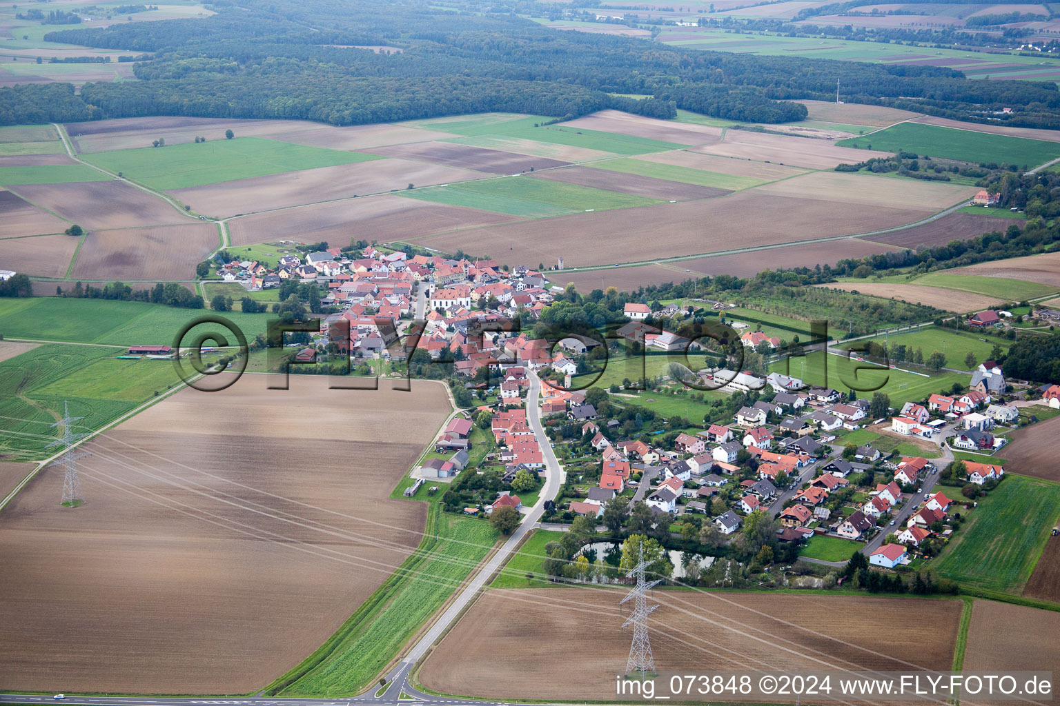 District Dampfach in Wonfurt in the state Bavaria, Germany