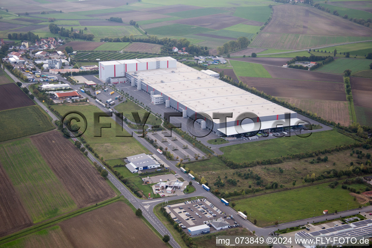 Industrial estate and company settlement Am Roedertor in Donnersdorf in the state Bavaria