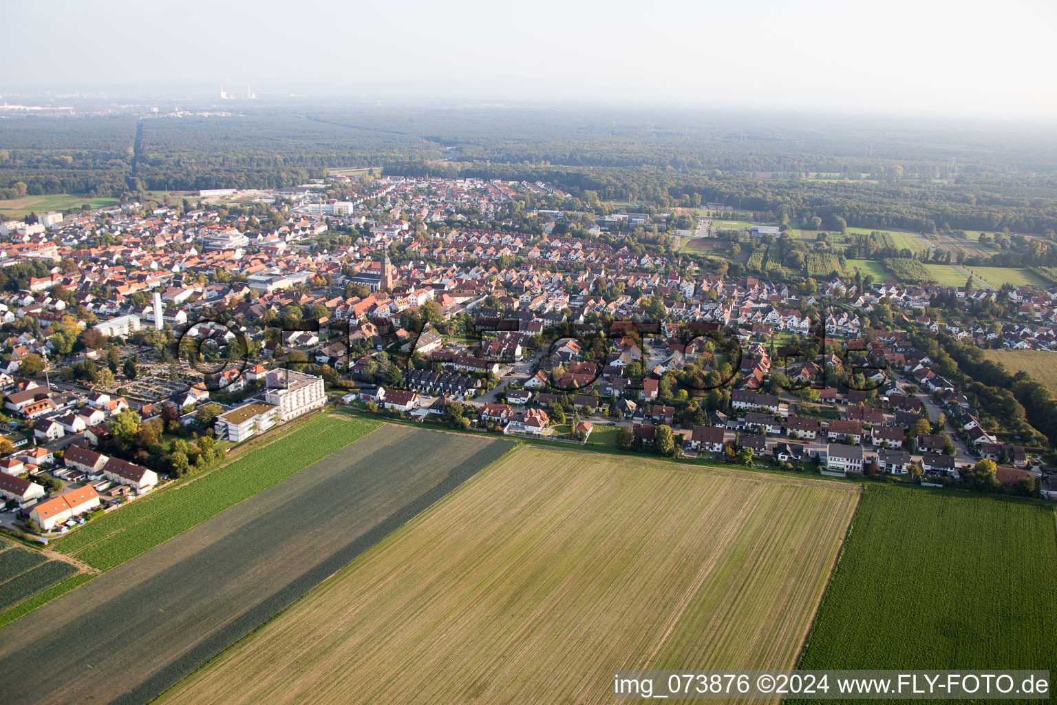 Drone image of Kandel in the state Rhineland-Palatinate, Germany