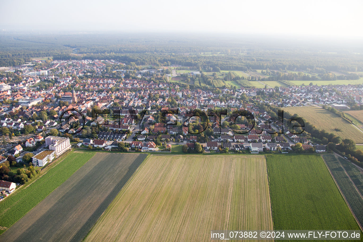 Oblique view of Kandel in the state Rhineland-Palatinate, Germany