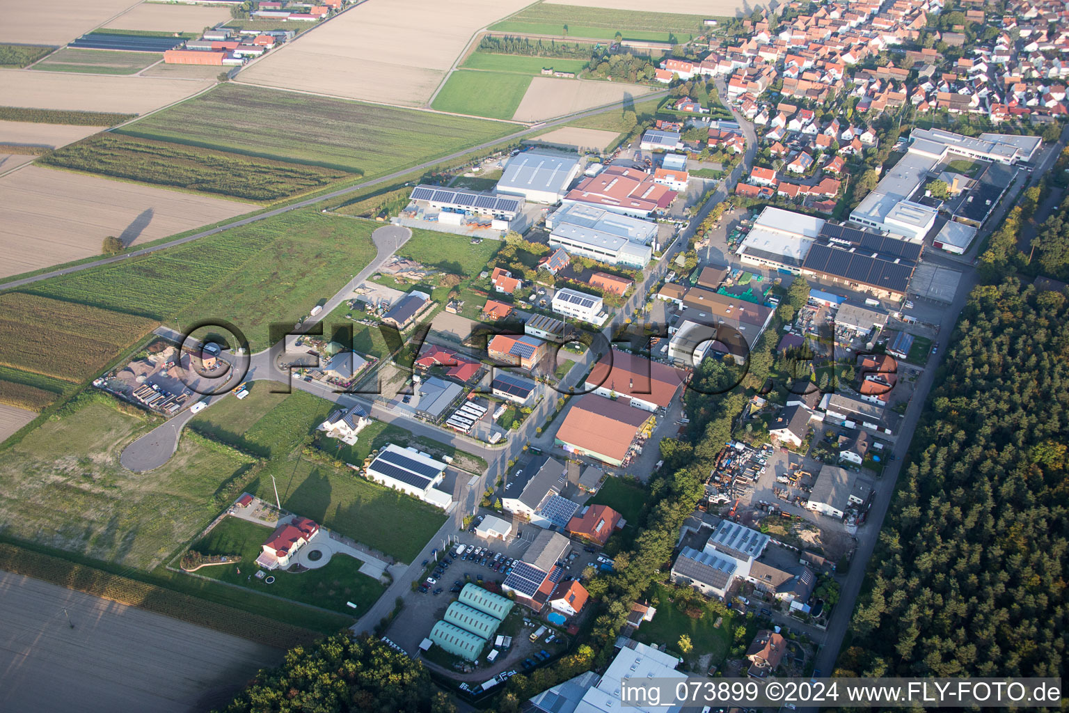 Industrial area in Gereuth in Hatzenbühl in the state Rhineland-Palatinate, Germany