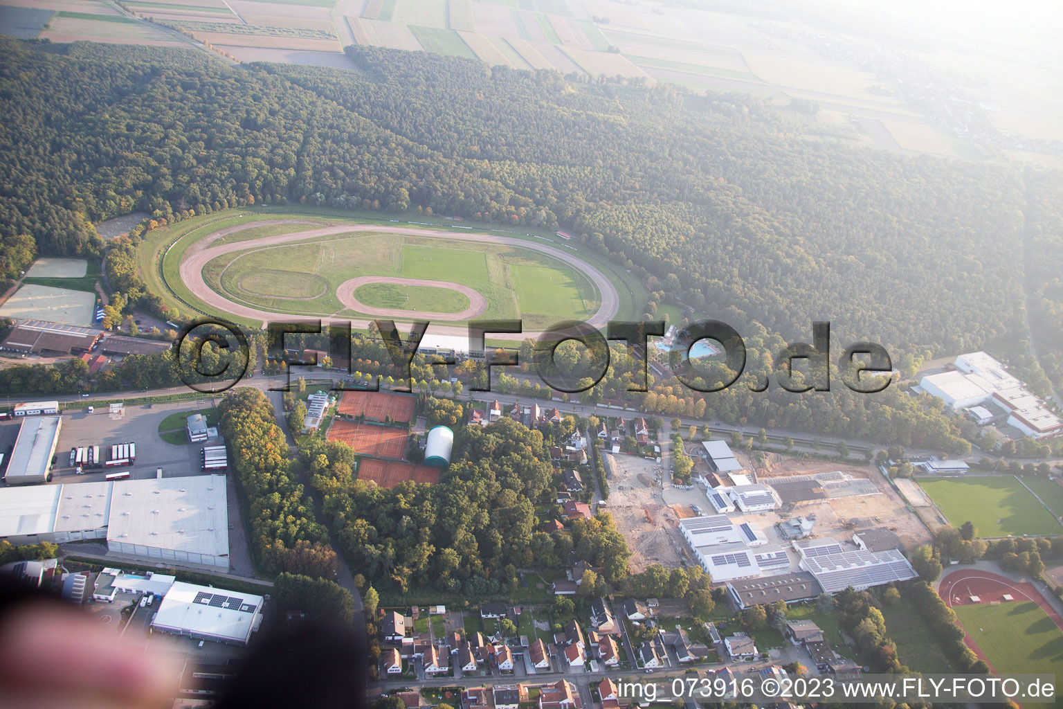 Drone image of District Herxheim in Herxheim bei Landau in the state Rhineland-Palatinate, Germany