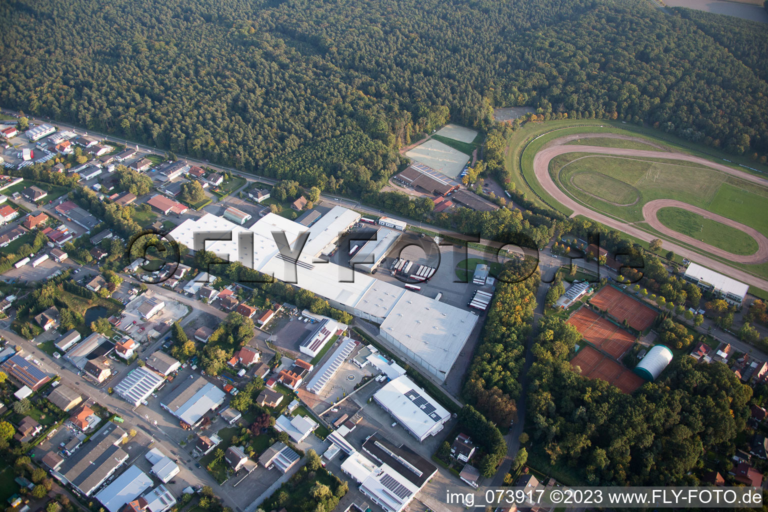 District Herxheim in Herxheim bei Landau in the state Rhineland-Palatinate, Germany from the drone perspective