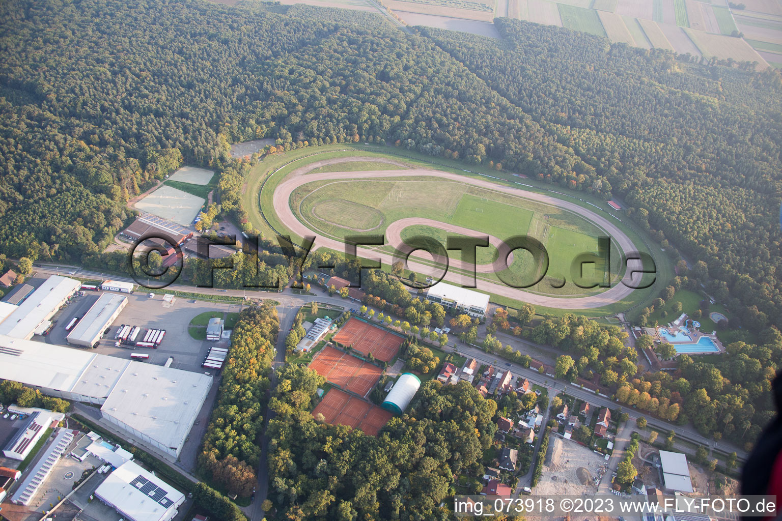 District Herxheim in Herxheim bei Landau/Pfalz in the state Rhineland-Palatinate, Germany from a drone