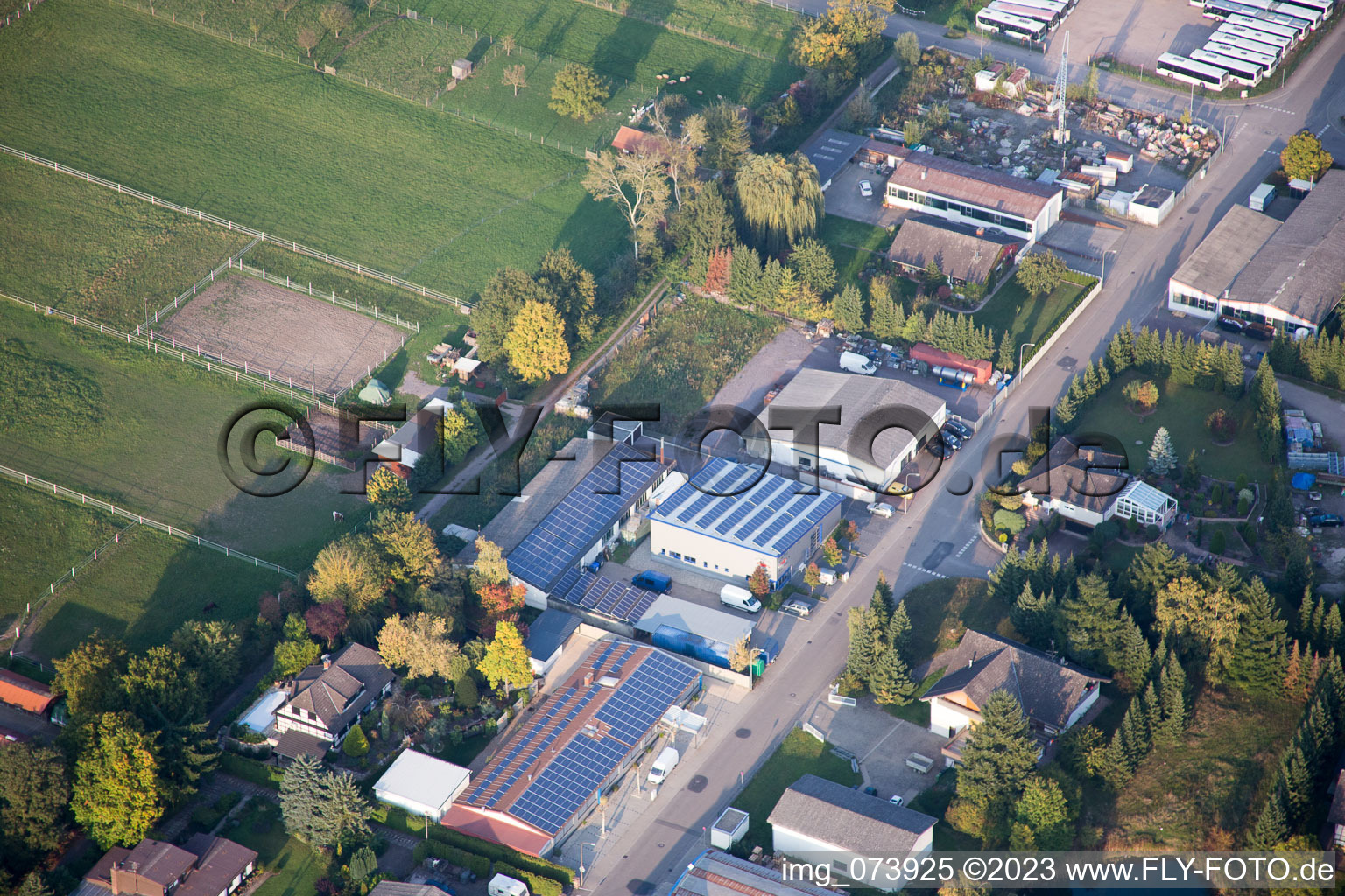 Aerial photograpy of District Herxheim in Herxheim bei Landau in the state Rhineland-Palatinate, Germany