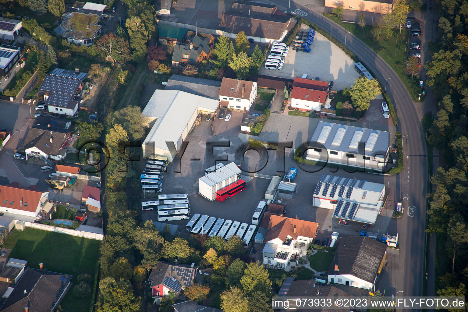 District Herxheim in Herxheim bei Landau in the state Rhineland-Palatinate, Germany viewn from the air