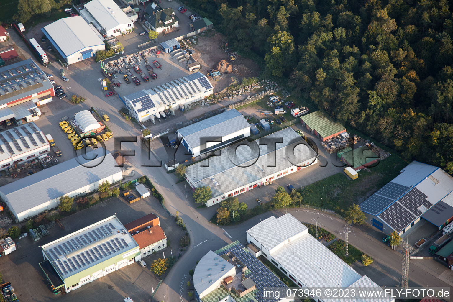 District Herxheim in Herxheim bei Landau in the state Rhineland-Palatinate, Germany from a drone