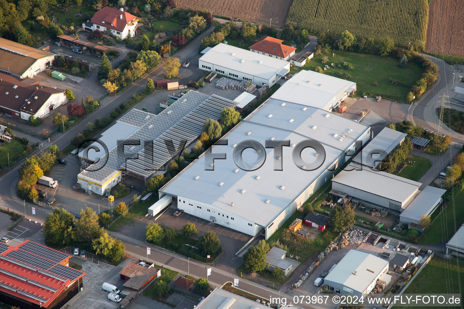 Rohrbach in the state Rhineland-Palatinate, Germany seen from above