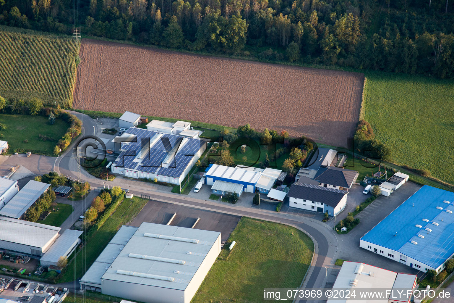 Bird's eye view of Rohrbach in the state Rhineland-Palatinate, Germany