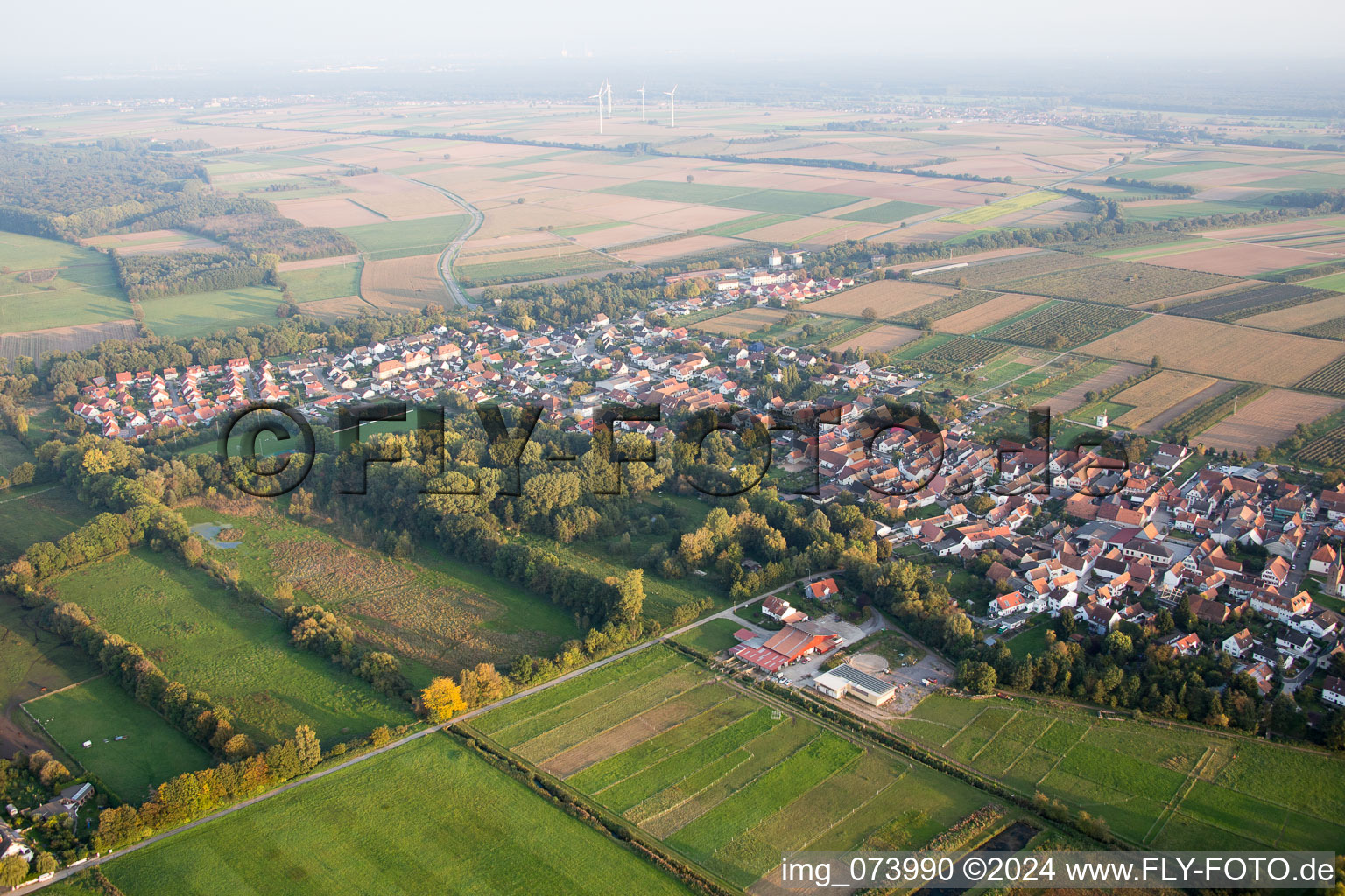 Aerial photograpy of Winden in the state Rhineland-Palatinate, Germany