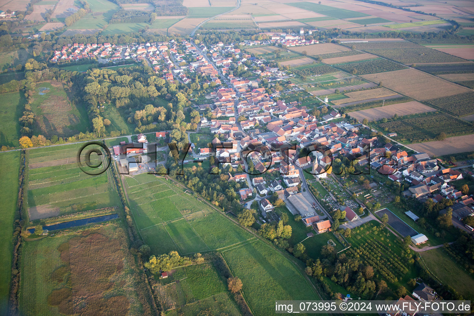 Winden in the state Rhineland-Palatinate, Germany from above