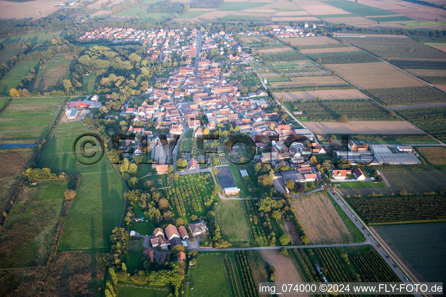 Winden in the state Rhineland-Palatinate, Germany seen from above