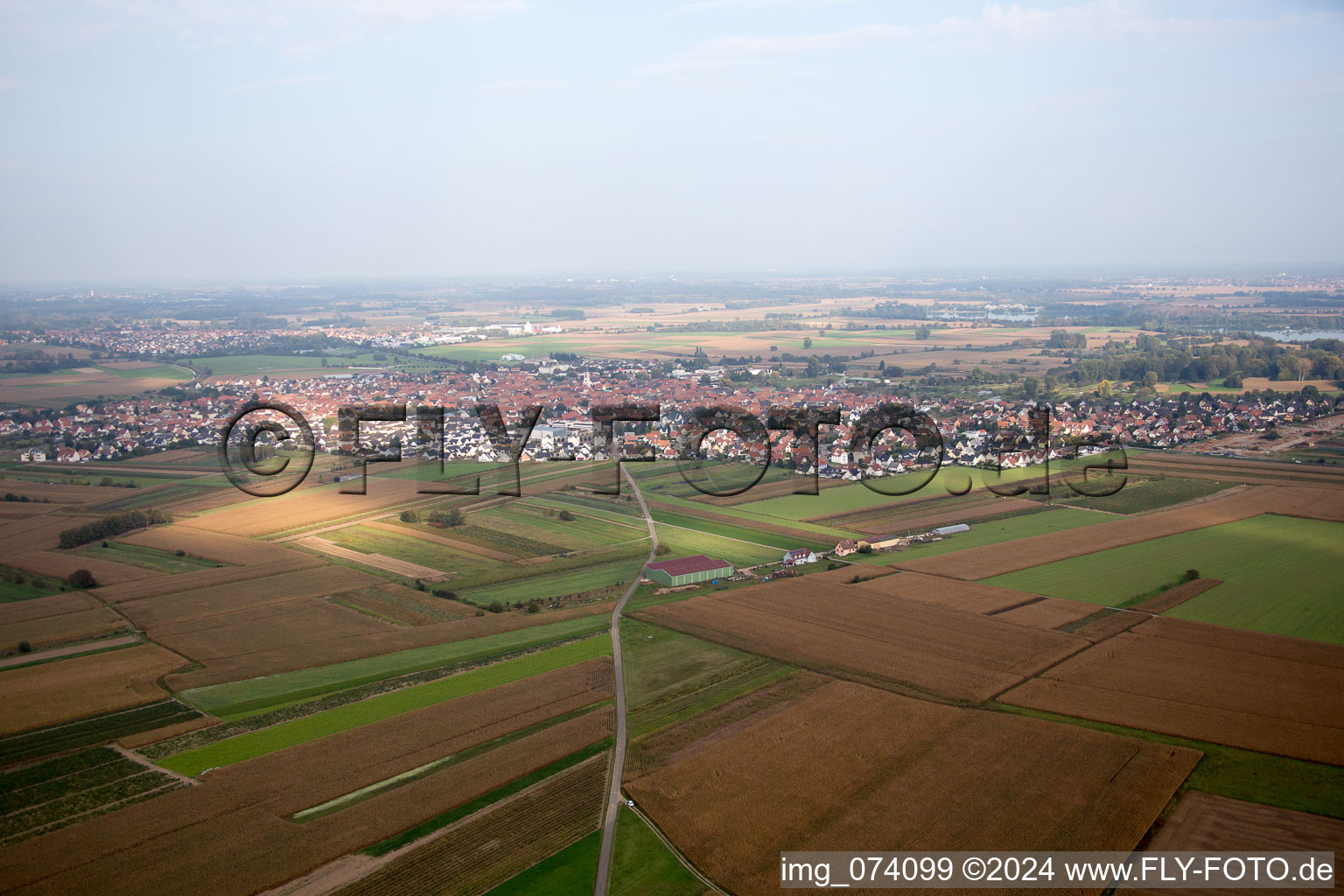 Hœrdt in the state Bas-Rhin, France out of the air