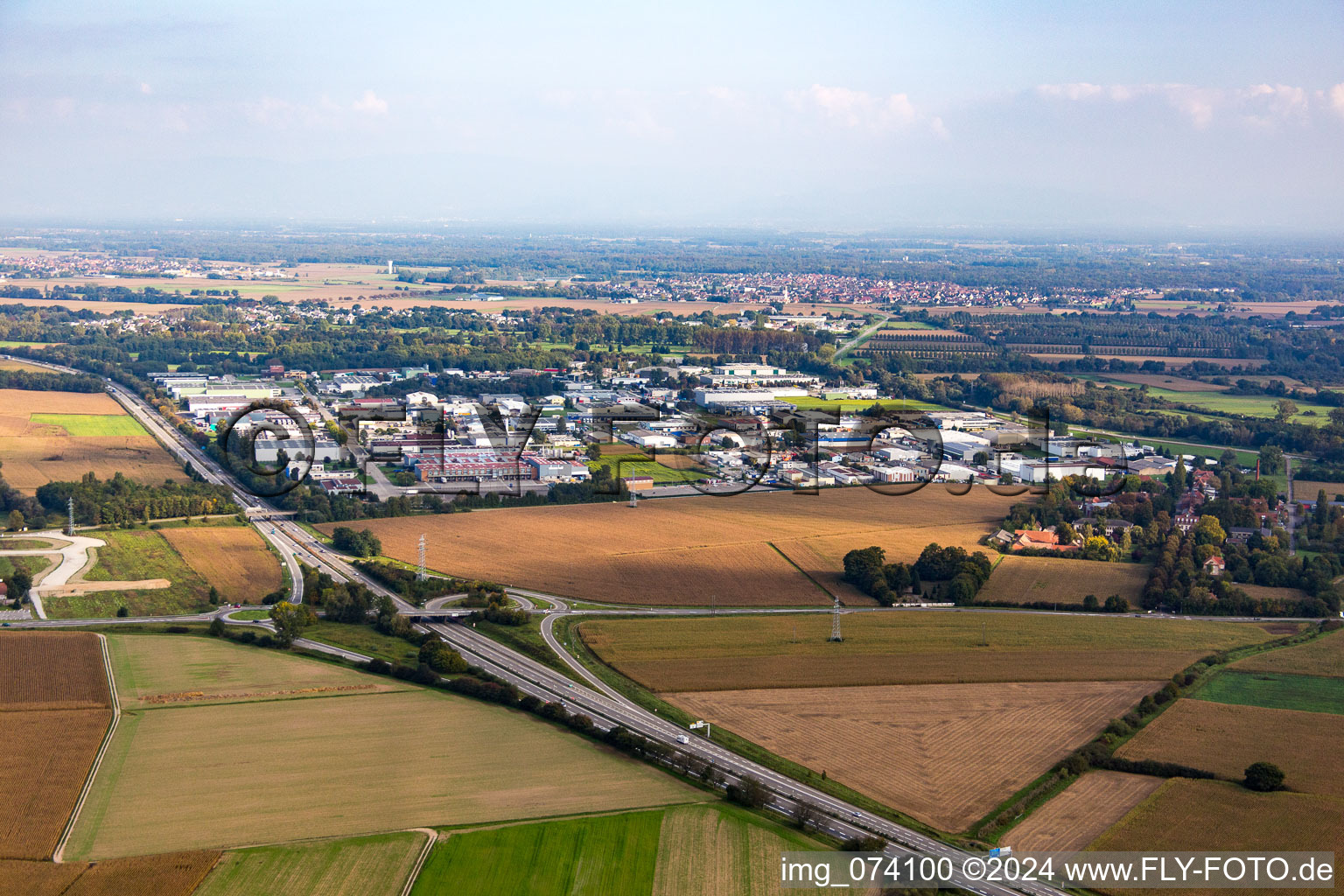 Reichstett, industrial area in Hœrdt in the state Bas-Rhin, France