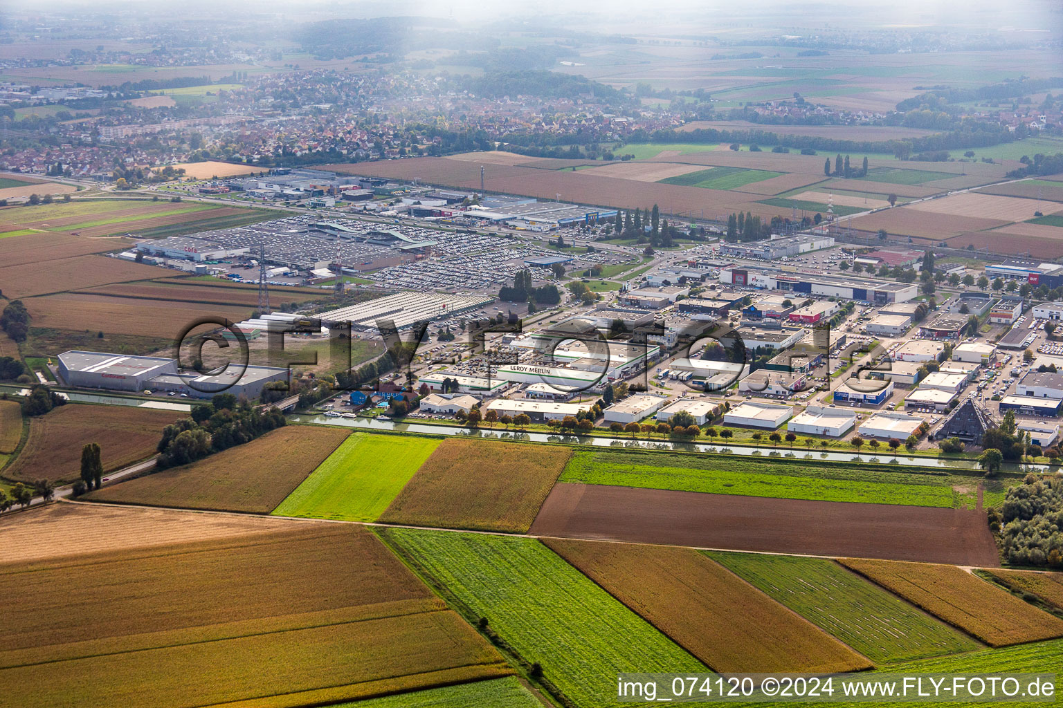 Reichstett, industrial area in Vendenheim in the state Bas-Rhin, France